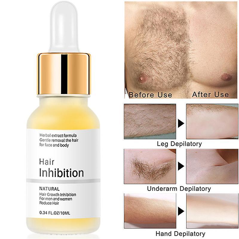 Ruitong 10ml Hair Inhibitor, Hair Remover Cream Inhibition Hair Growth Permanant Removal four piece