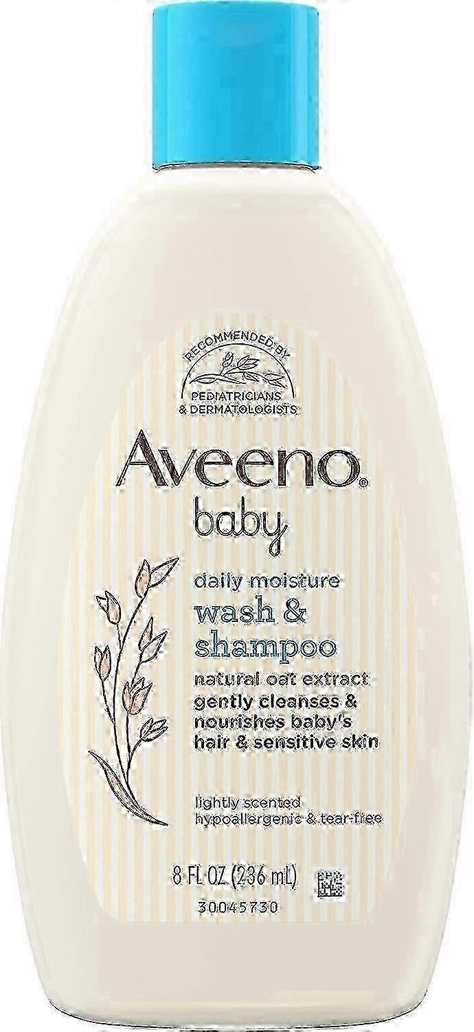 Aveeno baby wash & shampoo liquid, hair & body, lightly scented, 8 oz