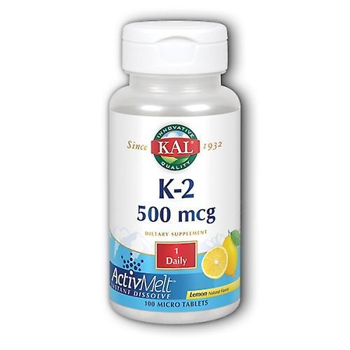 Kal K-2 ActivMelt,500 mcg ,Lemon 100 Tabs (Pack of 1)