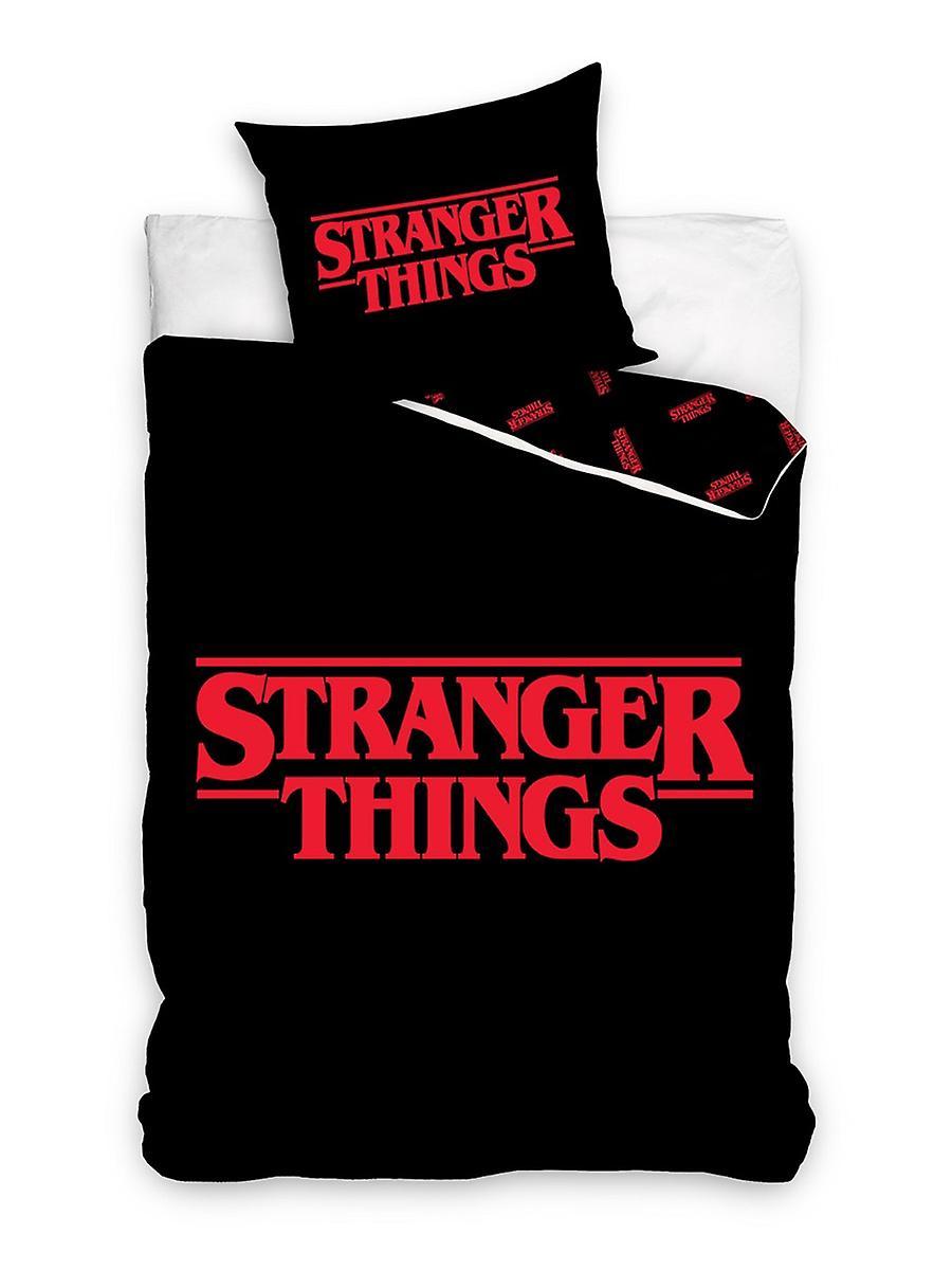 Stranger Things Logo Single Duvet Cover and Pillowcase Set