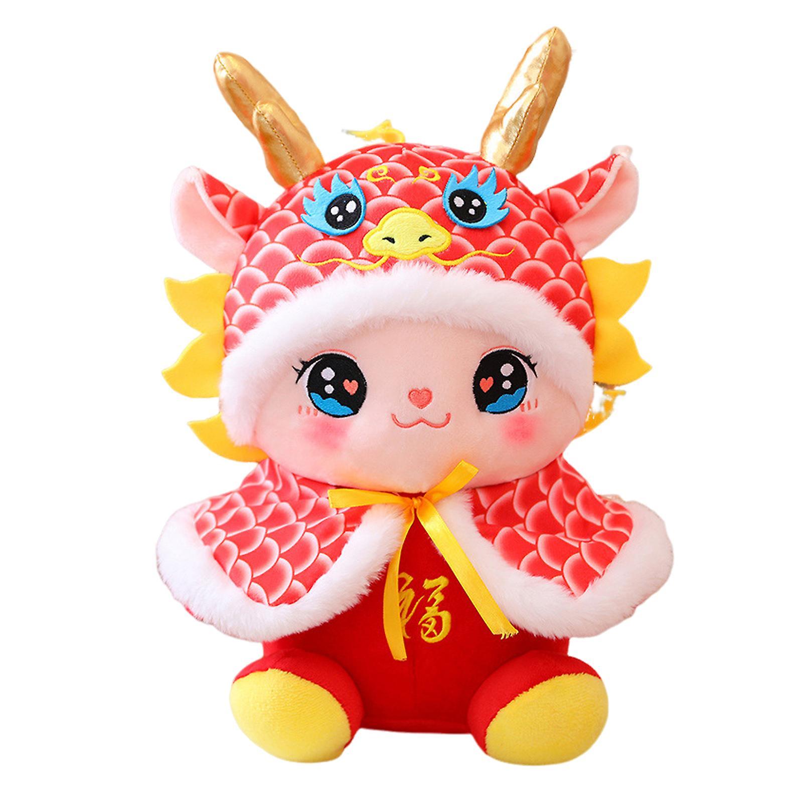 SIJIALI Lovely Chinese Dragon Baby Plush Toy Adorable Appearance Vibrant Color Fully Filled Spring Festival Dragon Stuffed Doll S,1