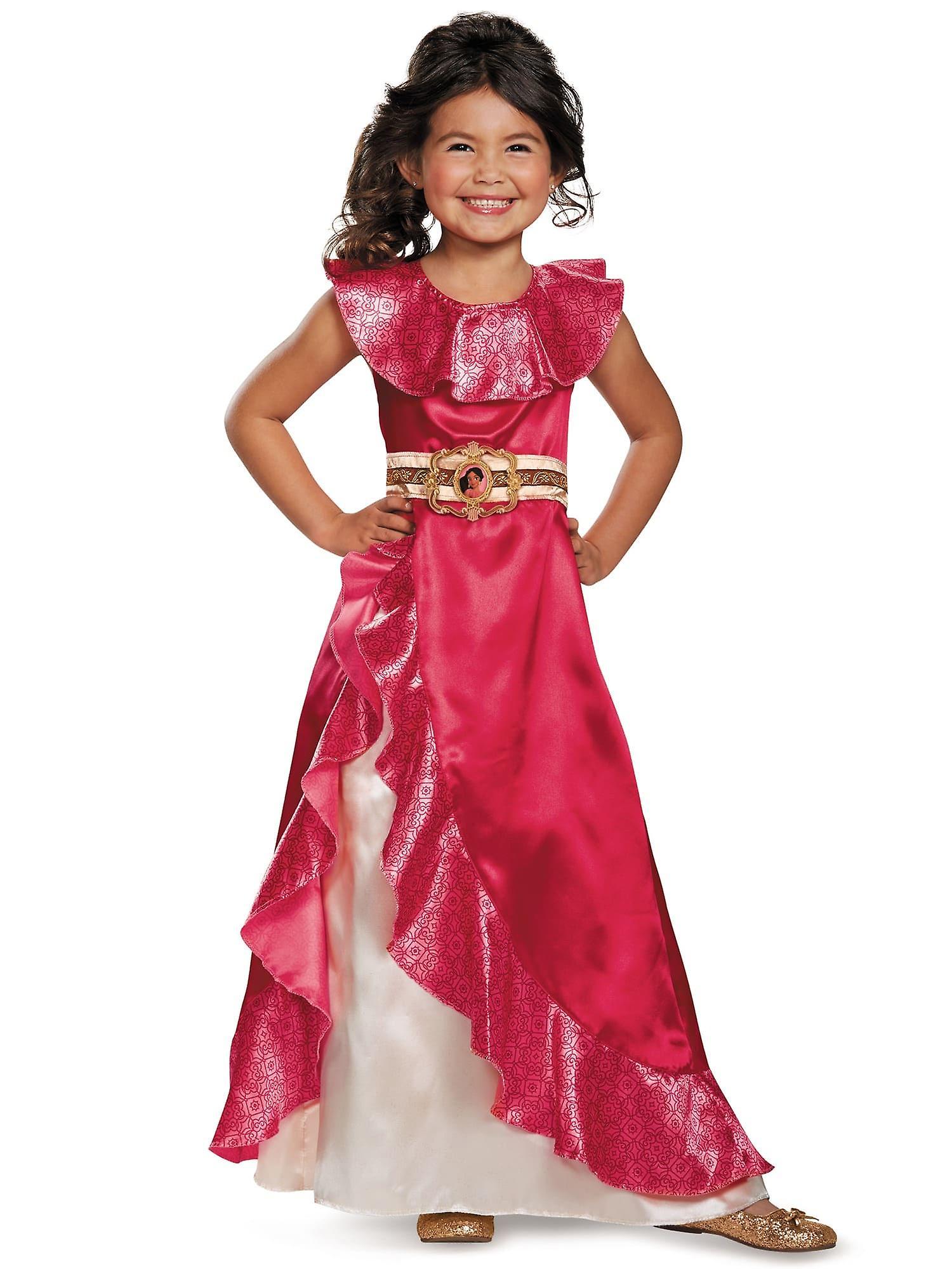 Disguise Elena Adventure Classic Princess of Avalor Disney Fancy Dress Up Girls Costume Red Medium (7-8)