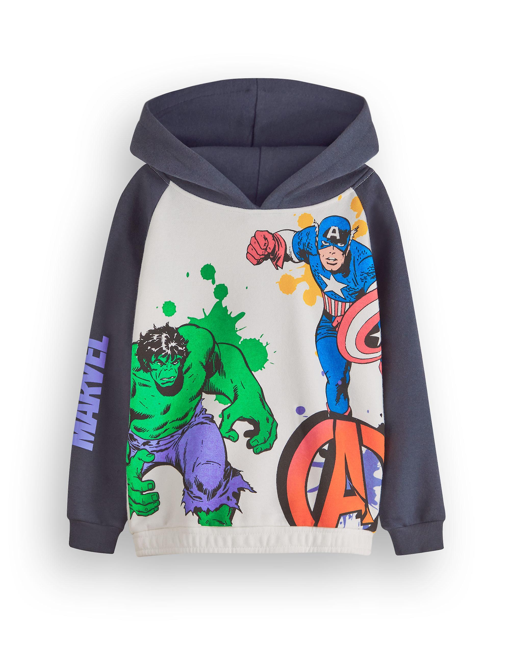 Vanilla Underground Marvel Boys Hoodie Multicoloured Multi Character Grey 7-8 Years