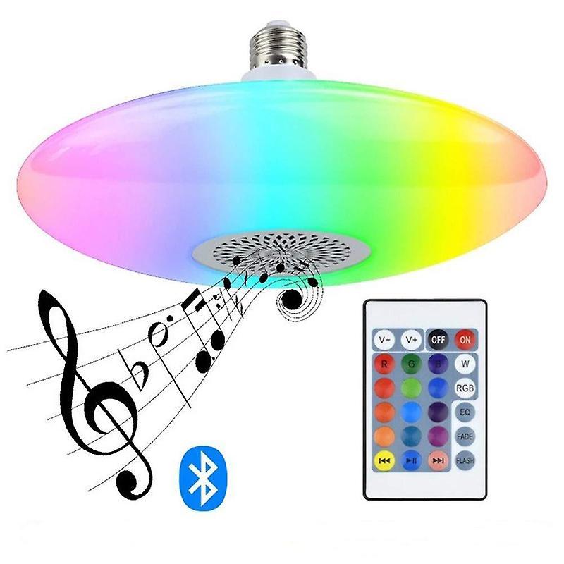 El Contente Music Ceiling Light Rgb Colour Changing Led Lamp With Bluetooth Speaker Remote Control 160mm20w