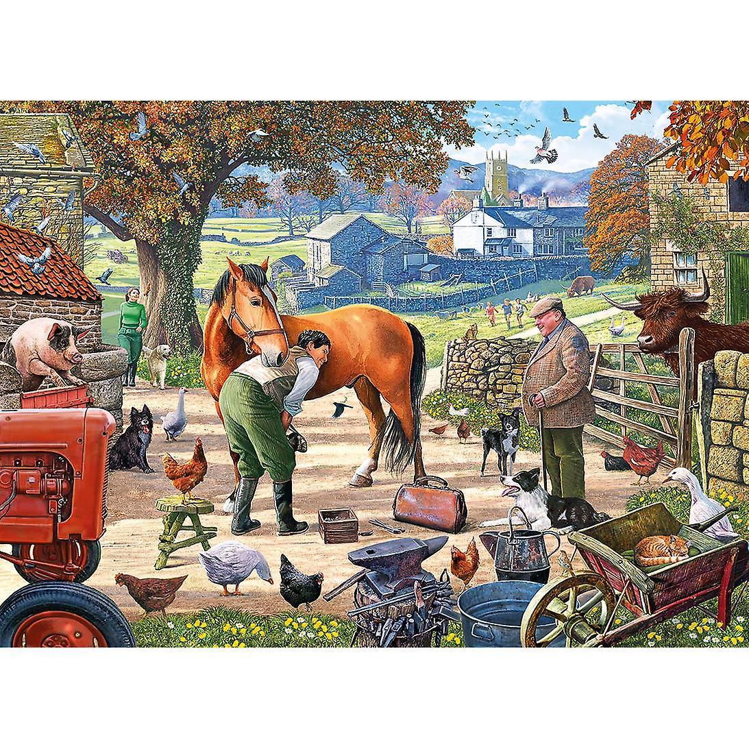 Gibsons Games Gibsons Farrier on the Farm Jigsaw Puzzle (250 XL Pieces) Under 500 Pieces