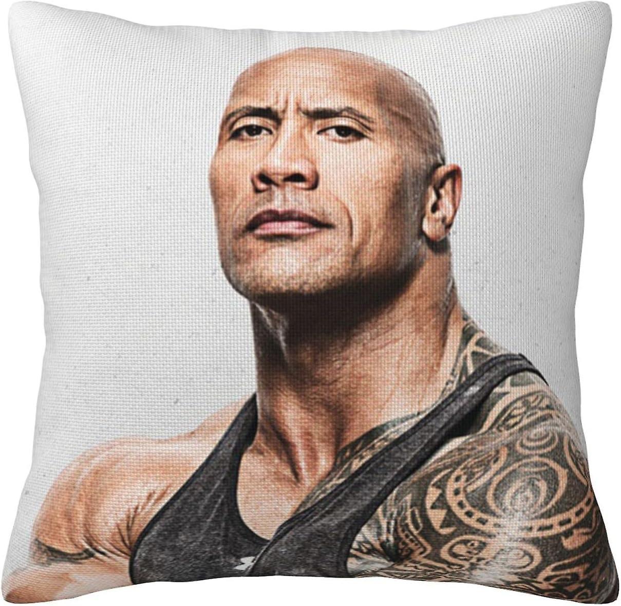 Kerota Dwayne Celebrity Johnson Linen Decorative Throw Pillow Pillowcases Square Cushion Case Floor Pillowcases, Sofa Cushions, Cushion Covers -[A5..