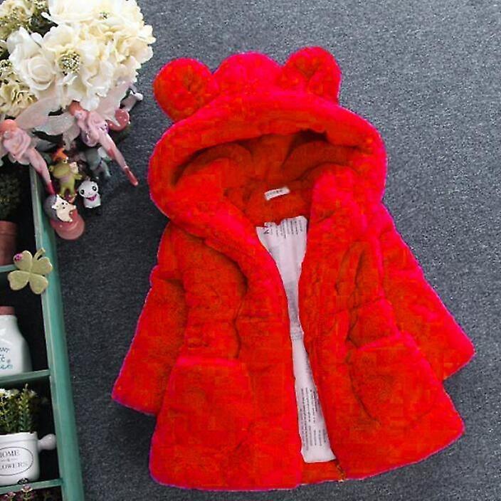 Slowmoose Winter Baby Outerwear Hooded Parkas Infant Jackets Warm Cotton Red 24M