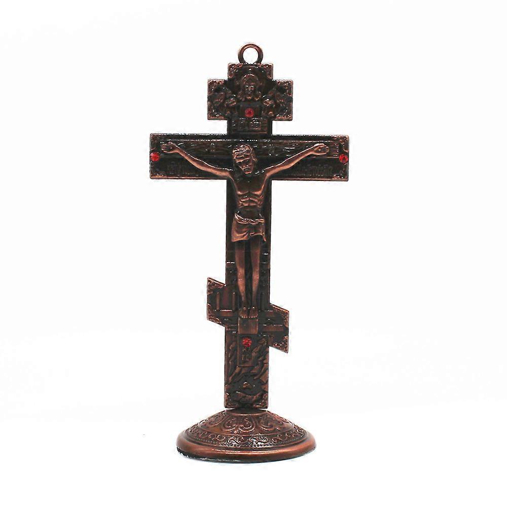 Redkid Orthodox Cross Jesus Home Decoration Catholic Christ Religous Christian Church Prayer Utensils Chocolate 13.5x7cm