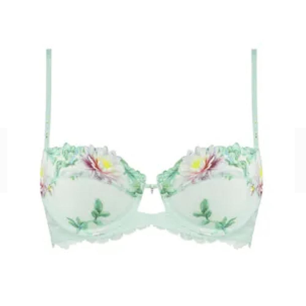 Lise Charmel Lingerie Amour Nymphia Balconnet Bra Jade-Green ACH3059 Red 80D