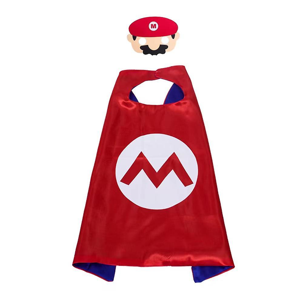 Eocici Super Mario Bros Cosplay Party Costume Cloak & Blindfold Halloween Party Fancy Dress Gifts 4