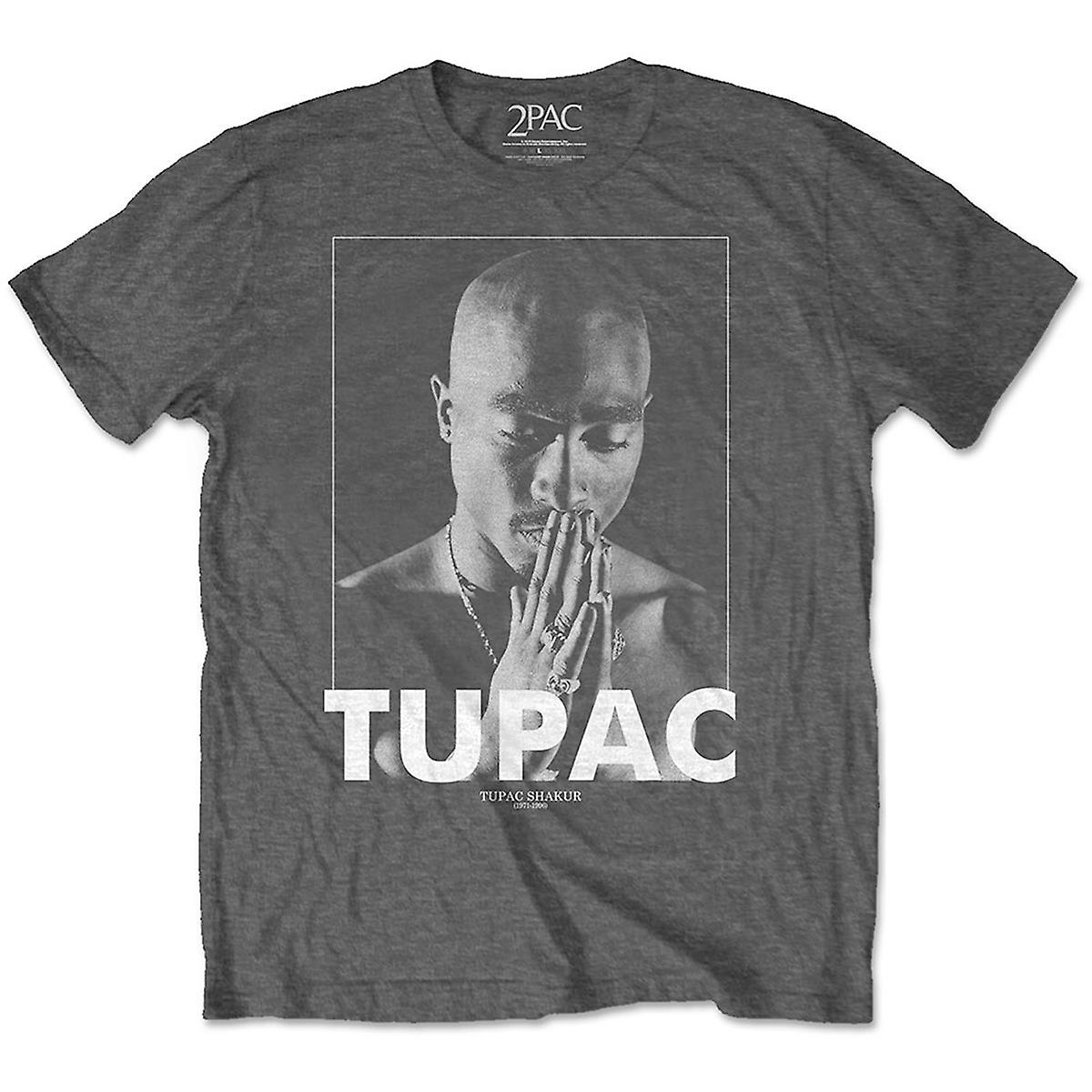 Bitcruncher Grey Tupac Shakur 2Pac Rap Official Tee T-Shirt Mens L