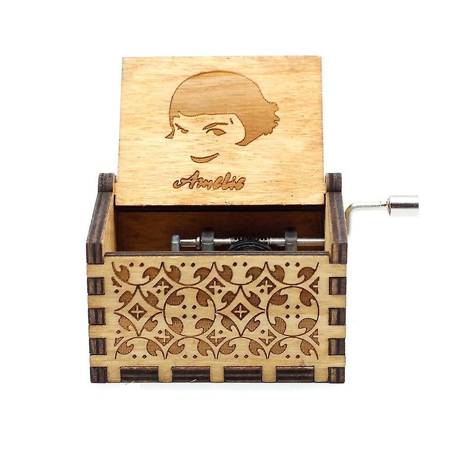 Slowmoose Hand Crank, Wooden Music Box To Someone Special Angel