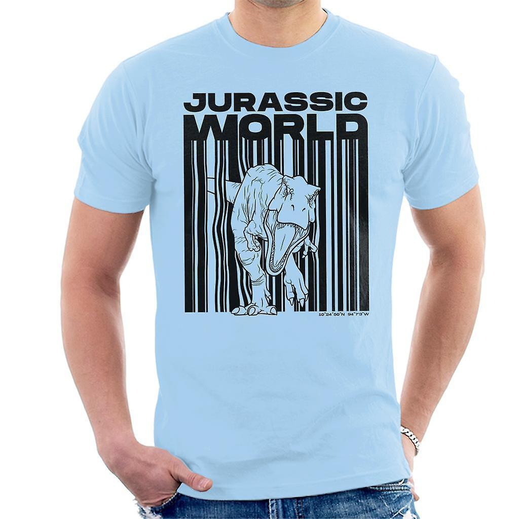 Jurassic Park Jurassic World Tyrannosaurus Rex Men's T-Shirt Sky Blue Small