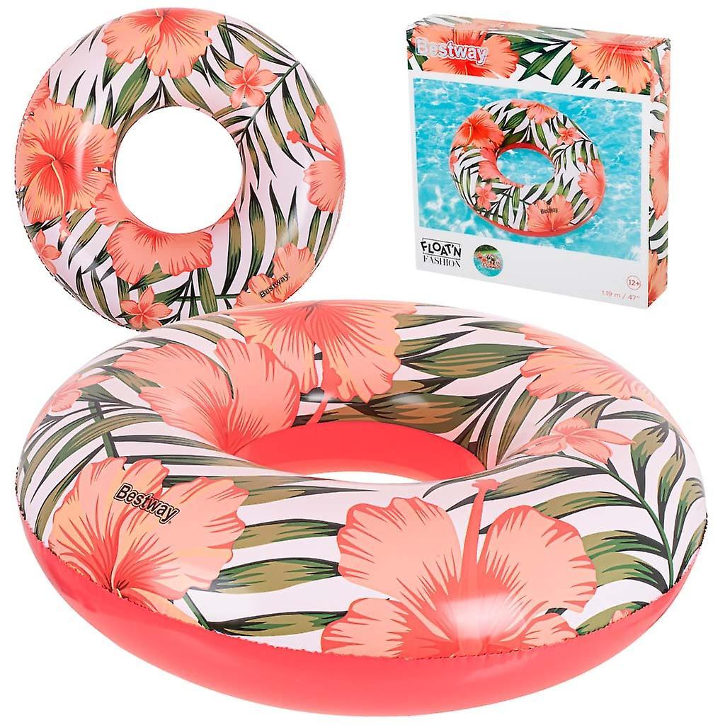 Pricenet BESTWAY 36237 Wheel Inflatable Flowers Leaves White-Pink