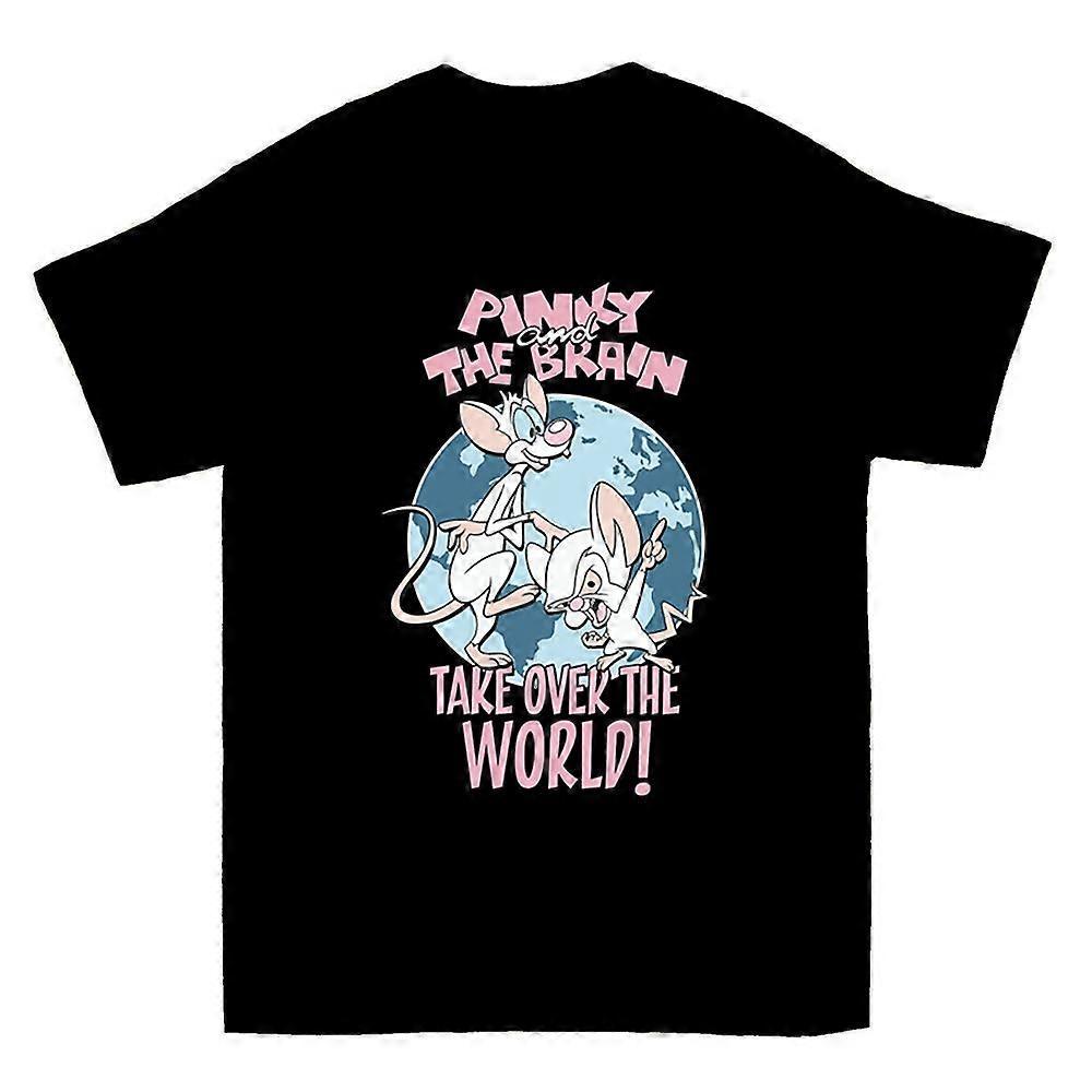 RockShark Pinky And The Brain Take Over The World T-shirt Black M