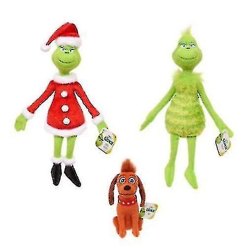 Elciaicle Grinch Christmas Plush Doll How The Grinch Stole Stuffed Animals Green Monster Soft Stuffed Plush 32cm