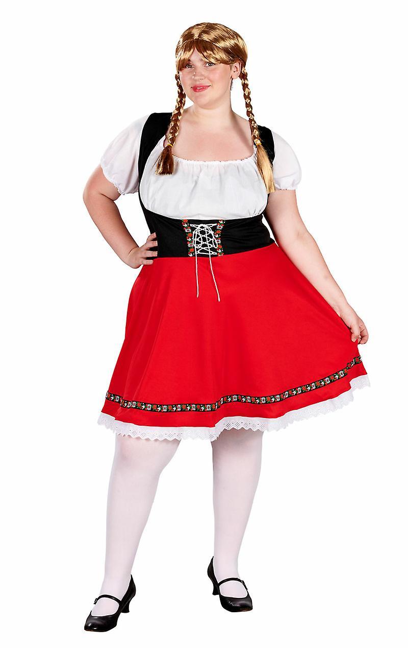 Orion Costumes Women's Bavarian Plus Size Oktoberfest Fancy Dress Costume Red 3XL