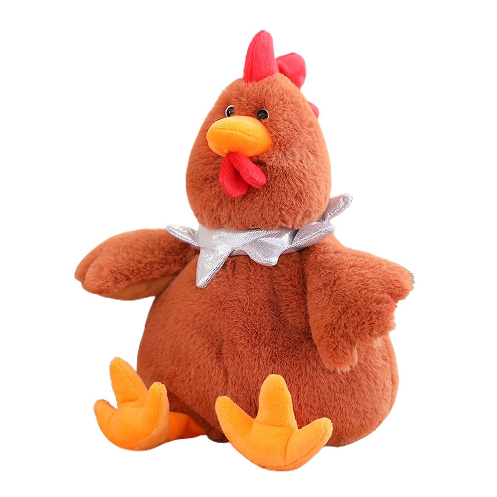 Yamaler Cute Chick Plush Doll Soft Fuzzy PP Cotton Stuffed Animal Toy Simulated Sitting Pot-bellied Rooster Plushie Home Decoration Kids Girlfriend...