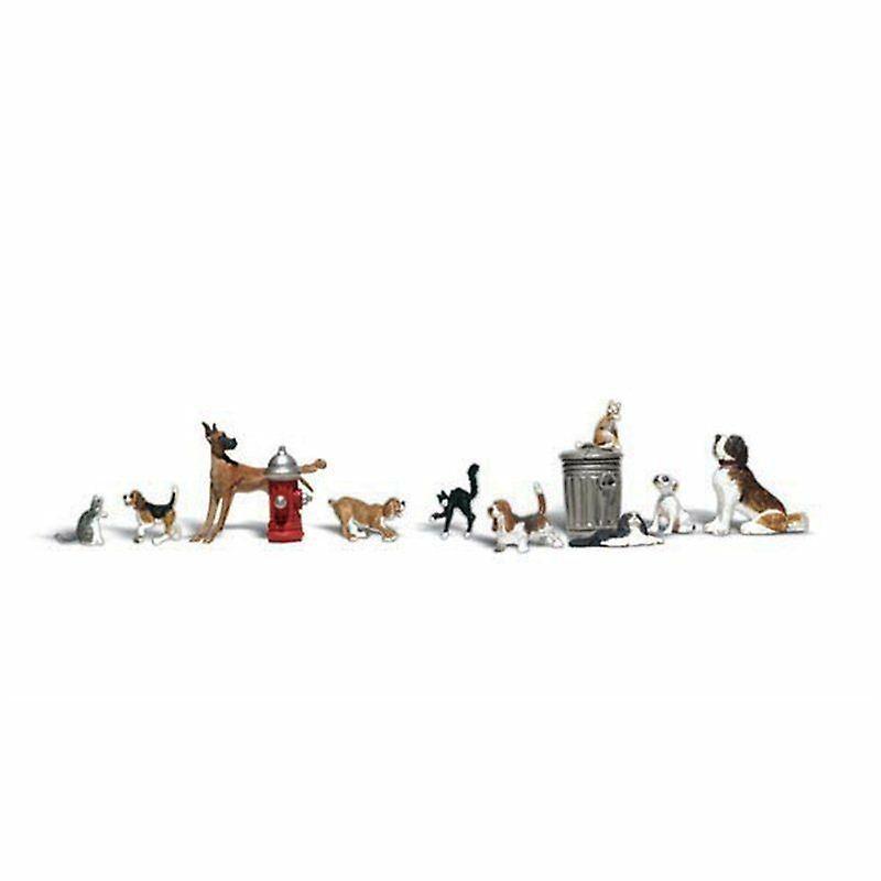 Woodland scenics WA1841 Dogs & Cats HO 1:87 (OO gauge compatible) Plastic Painted Animals [OO] Scale model