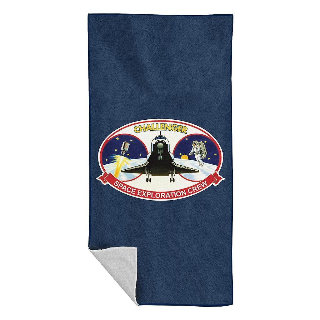 NASA STS 41B Challenger Mission Patch Beach Towel Navy Blue 70 x 140cm