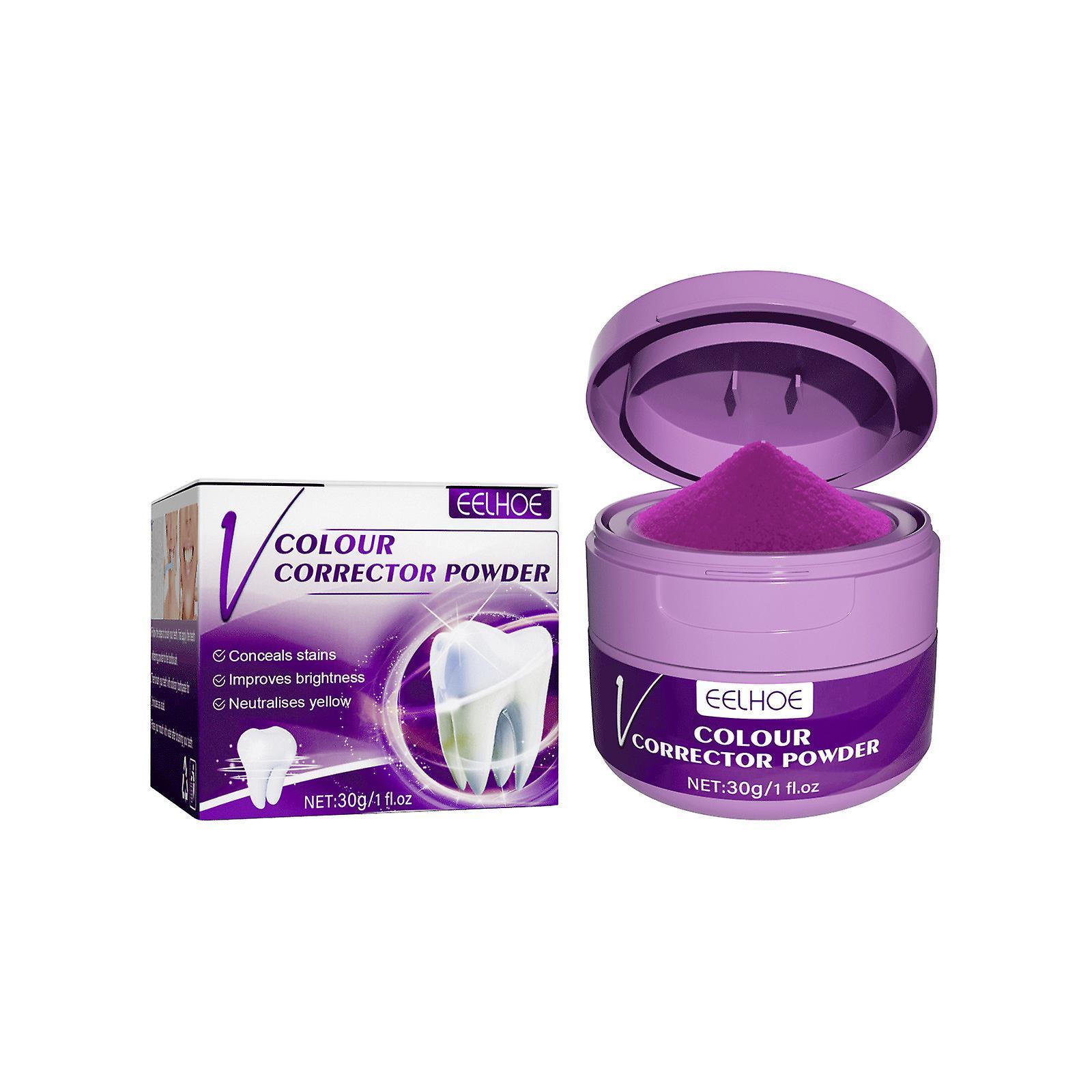 Hefansi COLOUR CORRECTOR POWDER,Whiten And Clean Teeth, Stains And Dirt, Freshen Oral Plaque, And Clean Tooth Washing Powder