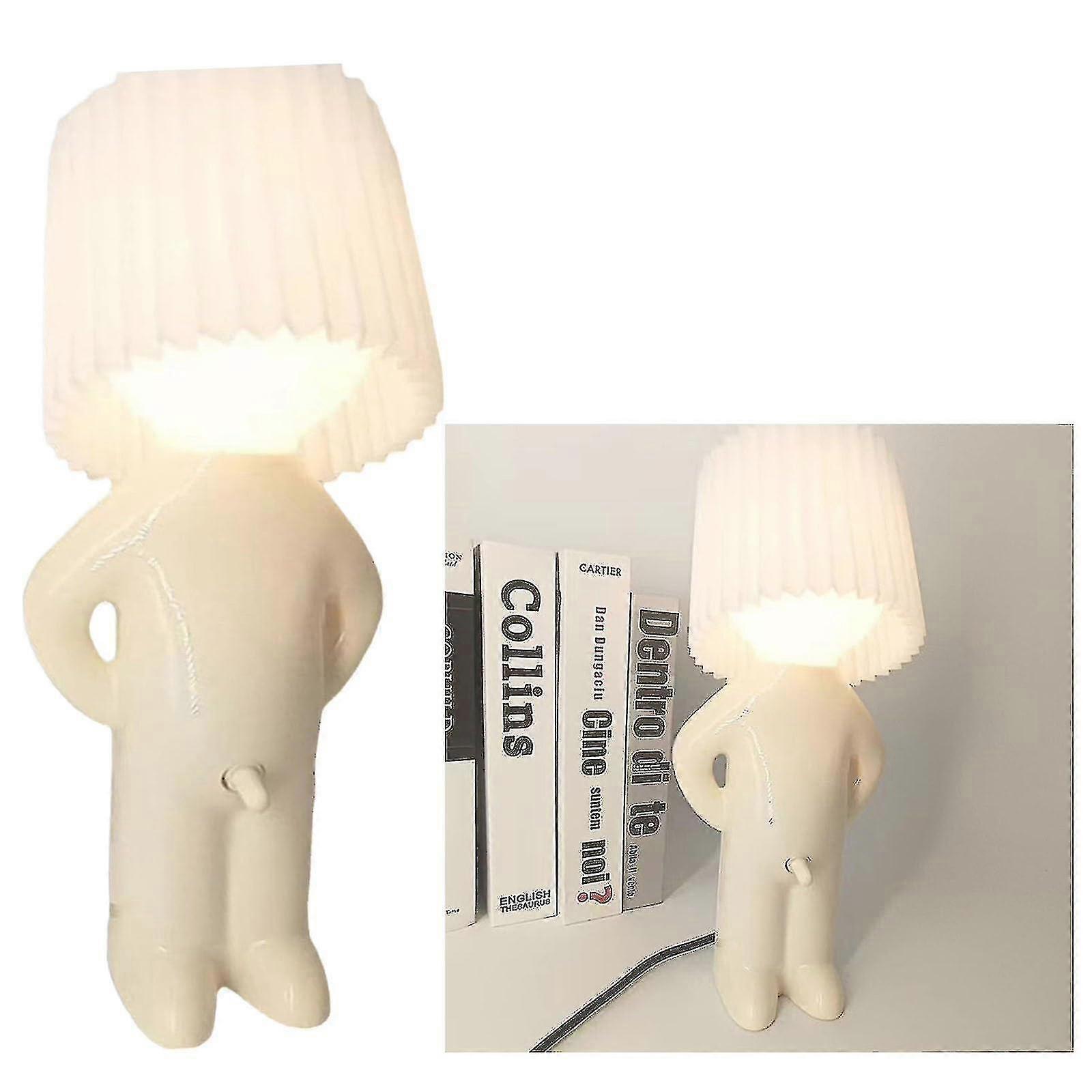 Pbb Shy Man Lamp, Naughty Boy Creative Desk Lamp A Little Desk Shy Man Lamp -cdsx[PB] White