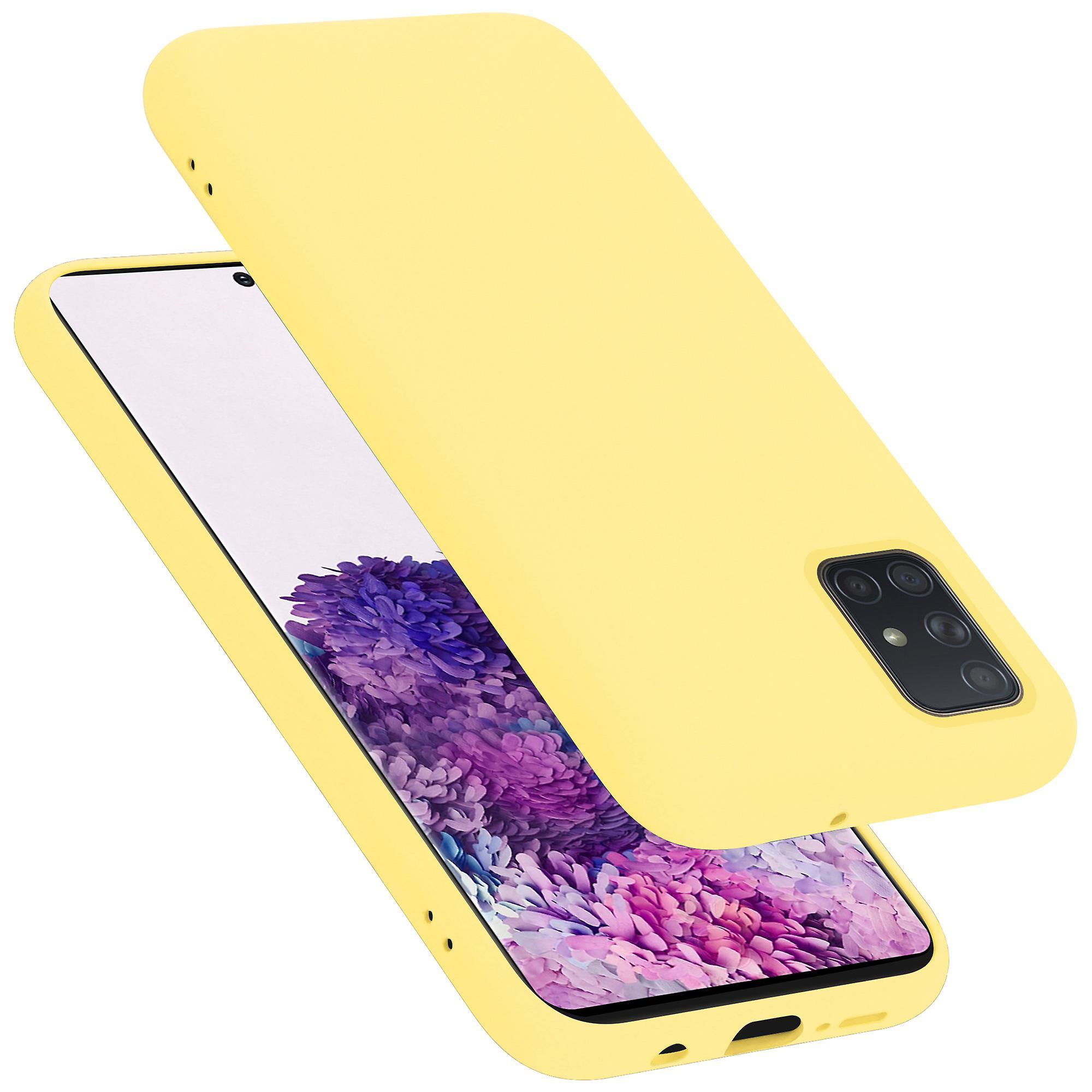 TPU Protective Case Samsung Galaxy A71 4G Case - Liquid Design LIQUID YELLOW