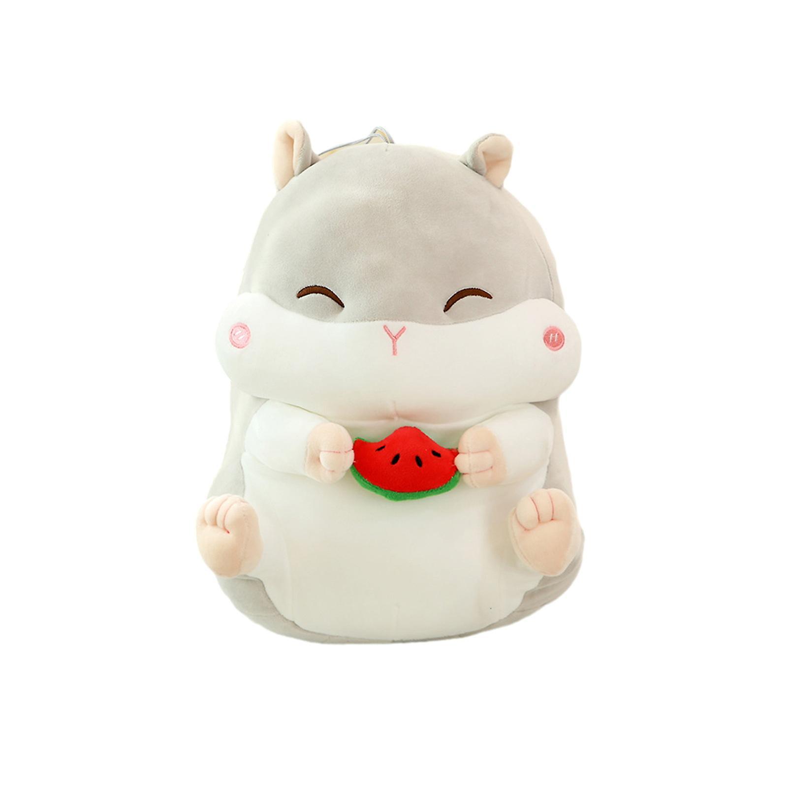 SIJIALI Hamster Doll Toy Soft Lovely Rodent Doll Hold Watermelon Plushies Decoration PP Cotton Stuffed Animal Cartoon Mouse Plush Pillow Girl Toy G...