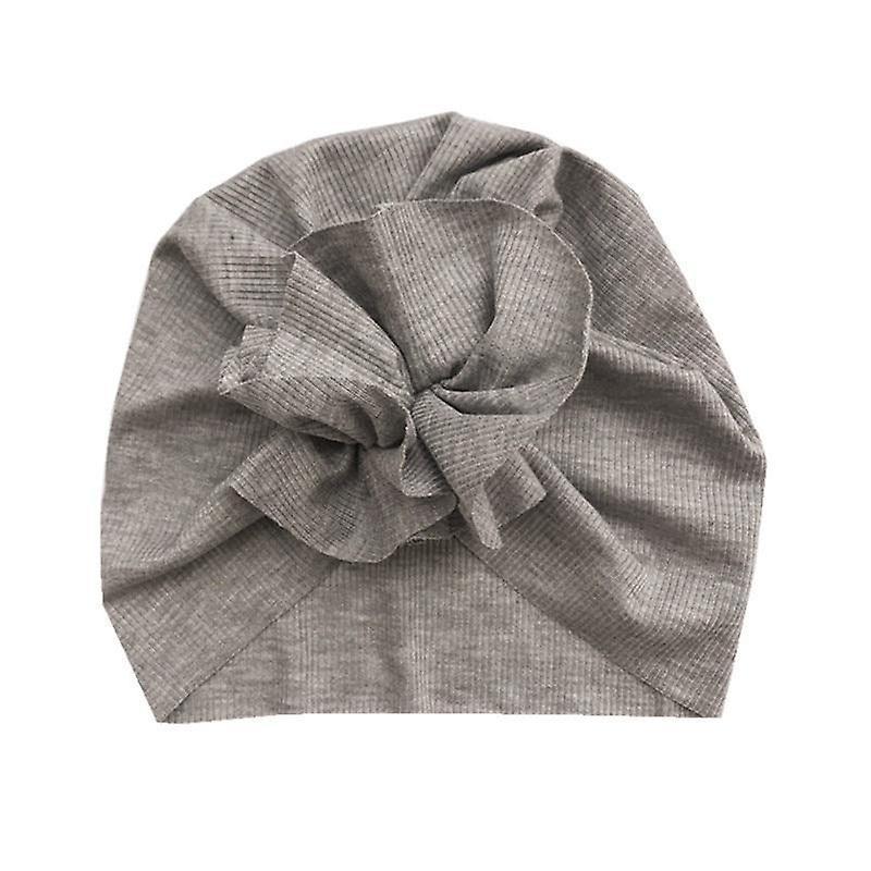 Slowmoose Lovely Flower Baby Hat - Bonnet Headwraps Kids Hat Beanie style 5 gray