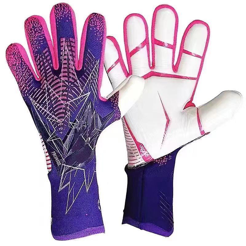 Sunset Goalkeeper Gloves For Kids Adult, Non-slip Latex Soccer Goalie Gloves Purple 7