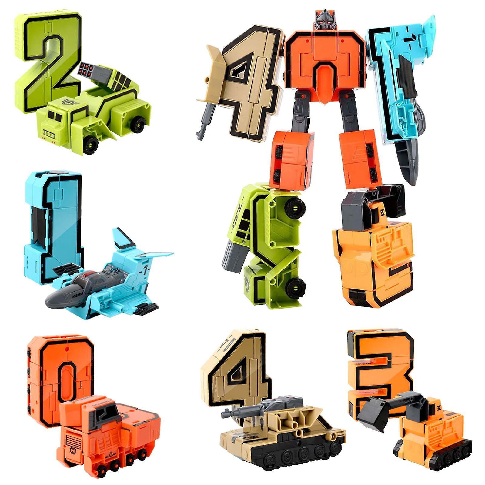 Baodan Toy Deformation Number Transform Robot Gyerekeknek 0-4 Digital Deformation Toys That Can Be Combined Into A Large Toy