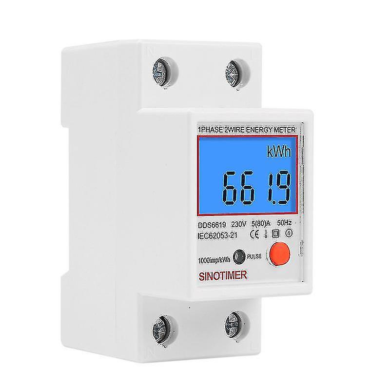 Tianzun Dds6619-012 Backlight Display Household Single-phase Rail Electronic Multi-function Energy Meter 5-80a 230v