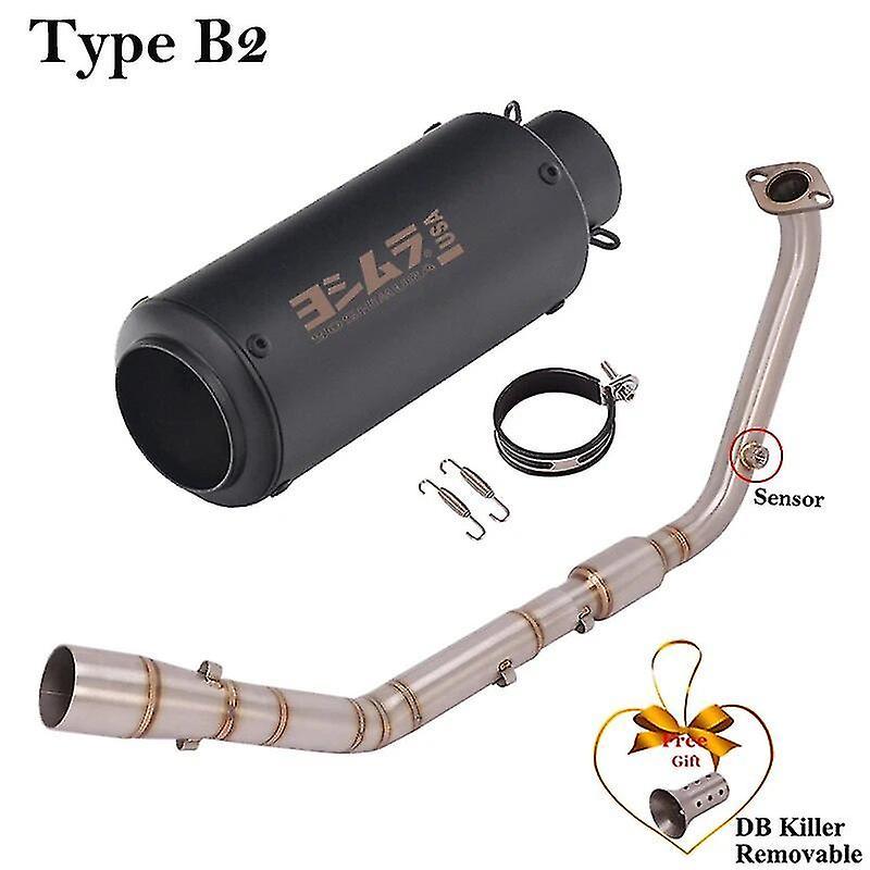 Gunest Full System For Yamaha Xsr125 Xsr 125 2020 - 2022 Motorcycle Exhaust Escape Modify Front Mid Link Pipe Db Killer Scooter Muffler Type B2