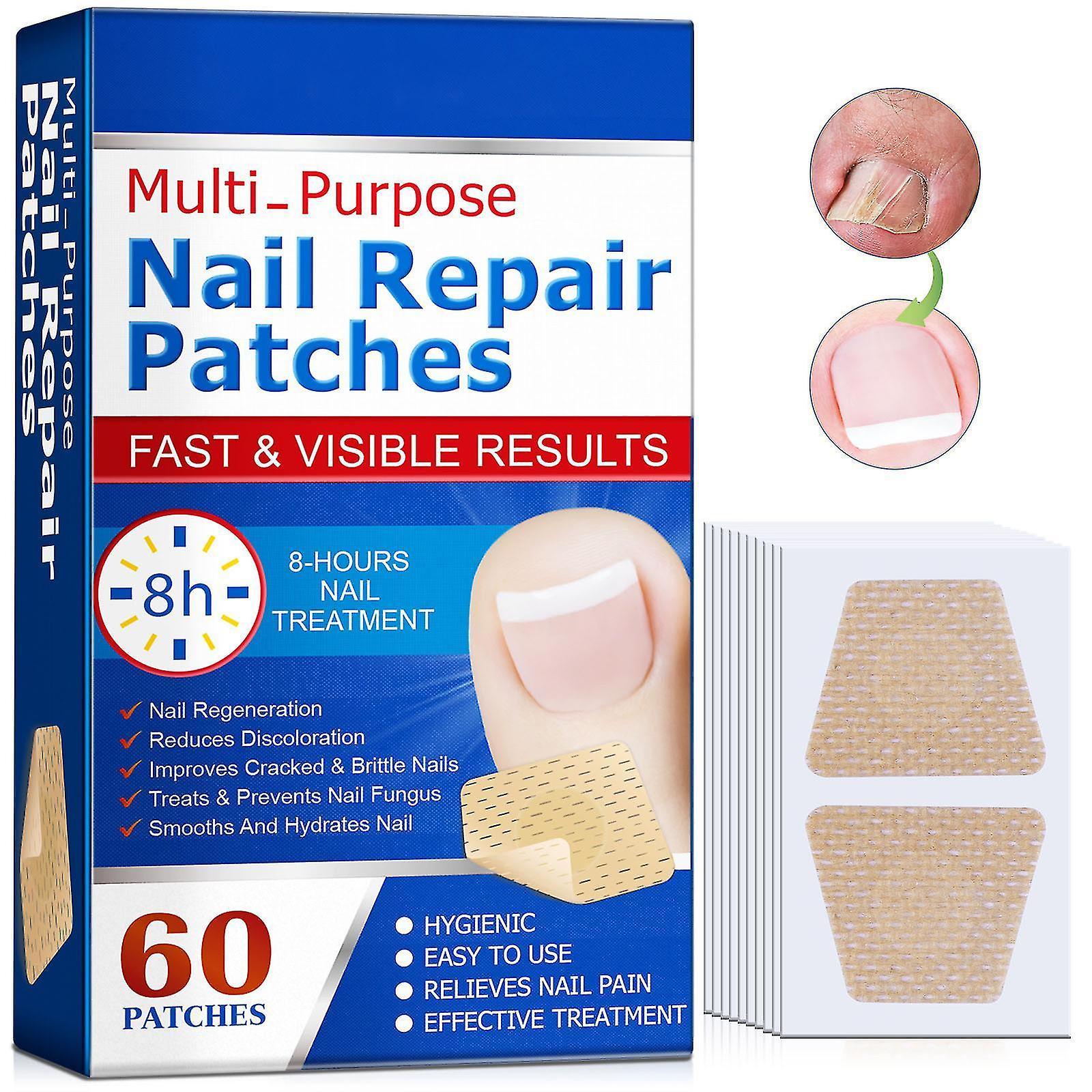 Ofocase Fungal Nail Treatment Patch, Nail Repair Plasters, Repair Cracked Nail, Waterproof and Breathable Foot Care Nail Toe Patch 60PCS-1BOX