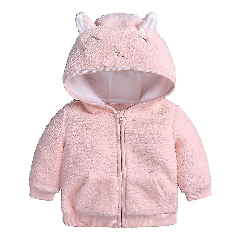 Slowmoose Newborn Baby Clothes Autumn Winter Warm Hooded Jacket & Coat Toddler Bear 6M / Pink