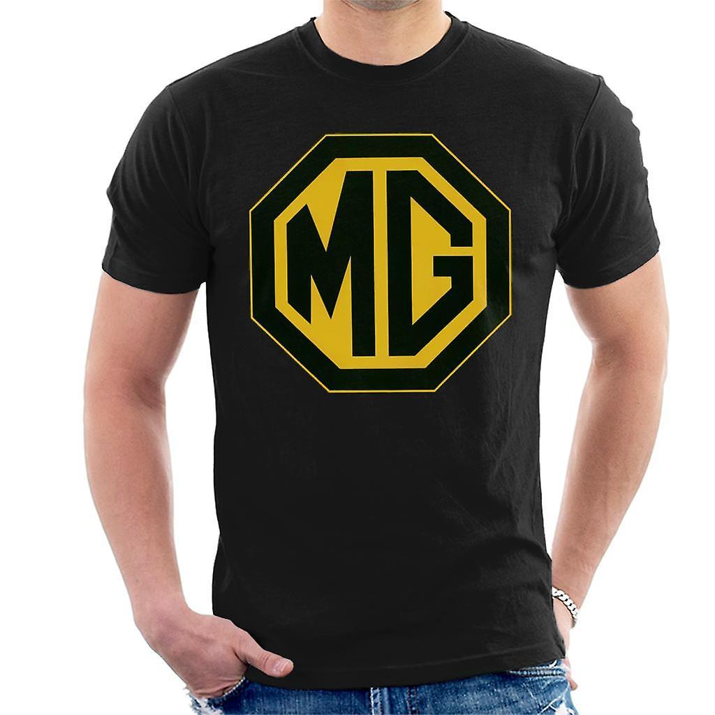 MG Black And Gold Logo British Motor Heritage Men's T-Shirt Medium