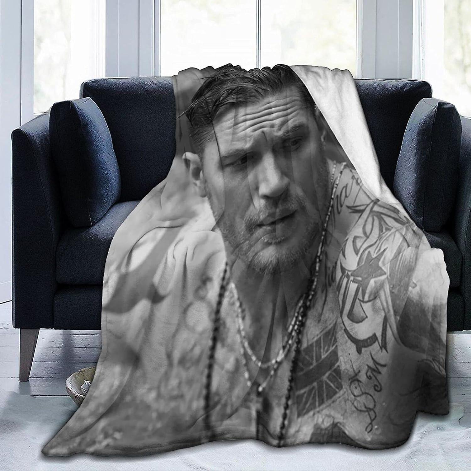 Kerota Tom Hardy Soft and Comfortable Warm Fleece Blanket for Sofa Bed Office Knee padBed car Camp Beach Blanket Throw Blankets 50x40in 125x100cm