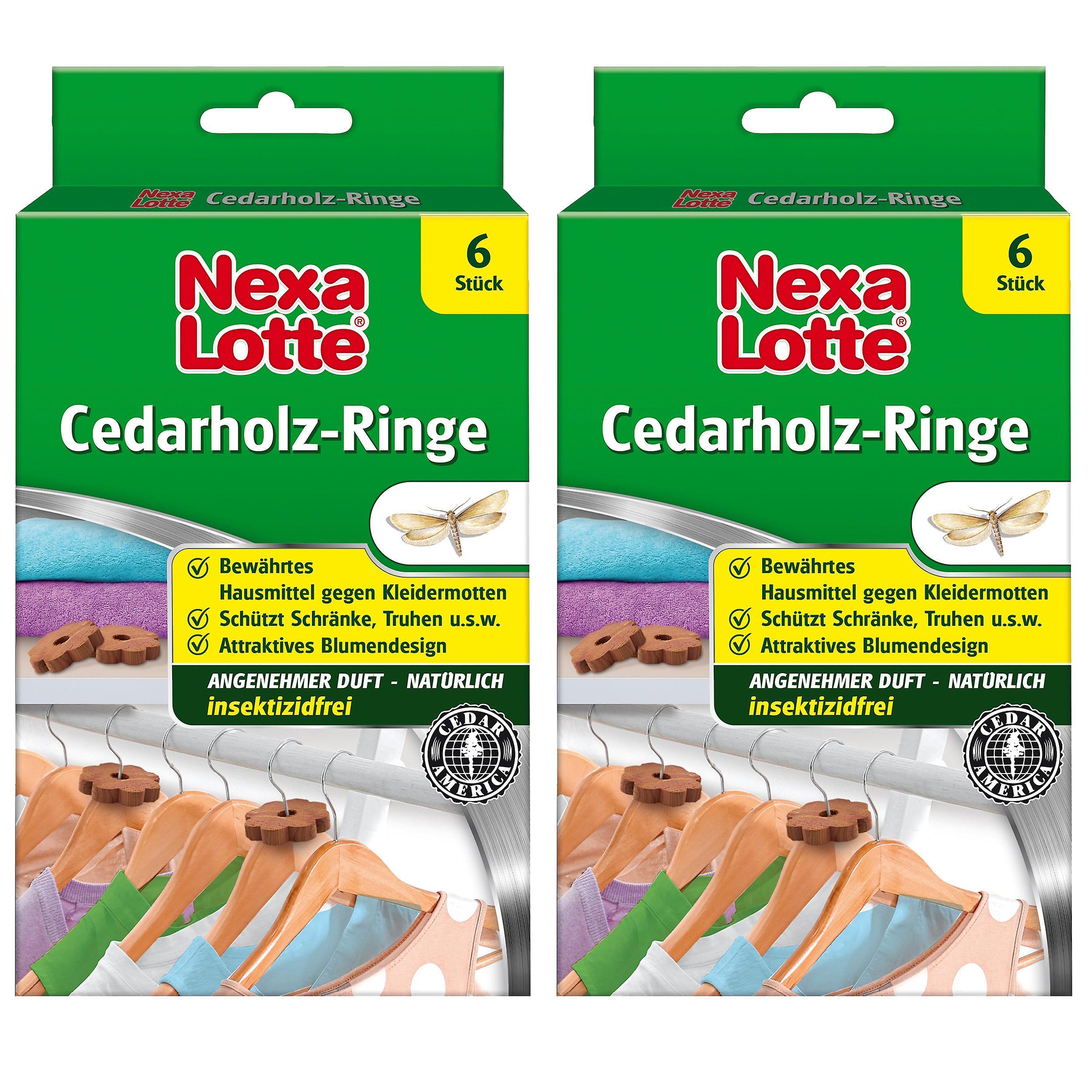 2 x NEXA LOTTE® Cedar wood rings, 6 pieces