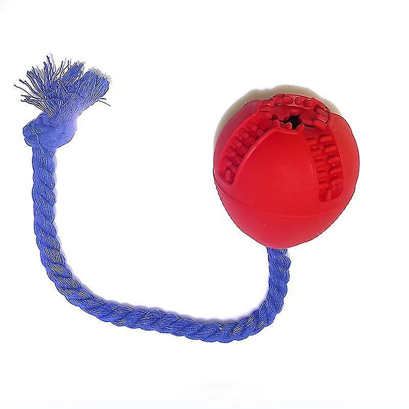 Tianzun Interactive Dog Toys, Crate Training Aids For Puppies, Puzzle Treat Dispenser With Rope, Helps With Anxiety Red