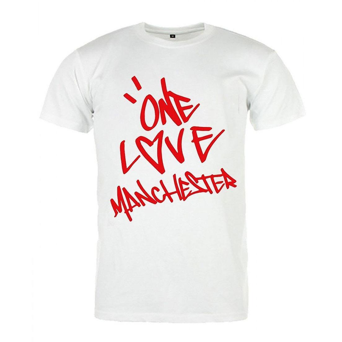 RockShark Ariana Grande T-Shirt Blanc One Love Manchester White M