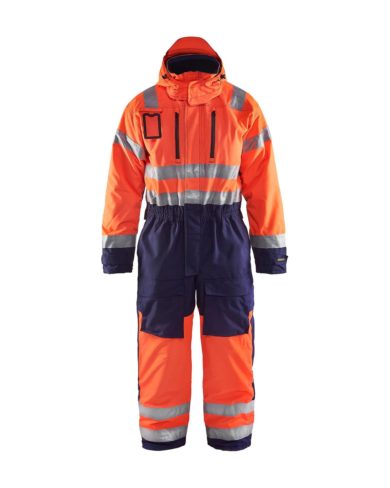 Blaklader 6763 hi-vis winter overalls - mens (67631977) Orange/navy blue 44r