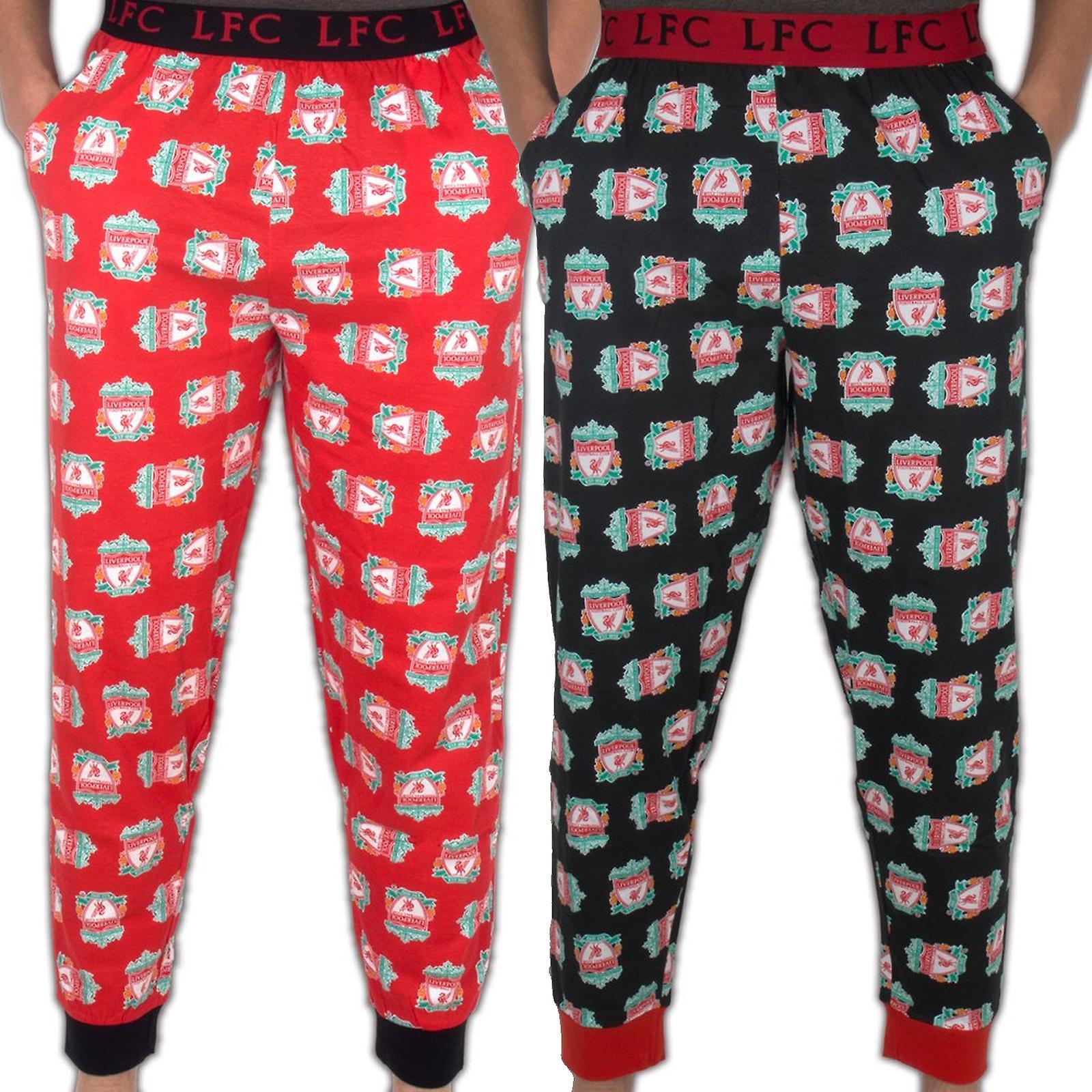 Liverpool FC Mens Lounge Pants Pyjama Bottoms OFFICIAL Football Gift Red Multi XL