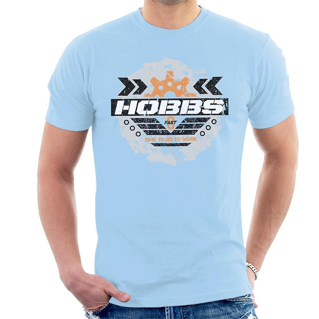 Fast & Furious Fast and Furious Hobbs Time To Go To Work Men's T-Shirt Sky Blue XX-Large