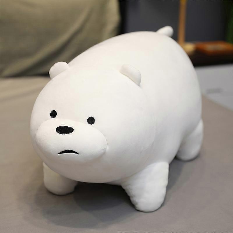 unbrand We Bare Bears Plush Doll Ice Bear/Grizzly/Panda Stuffed Toy The Three Bare Bears Cartoon Figure Cushion Ornament for Kid Polar Bear