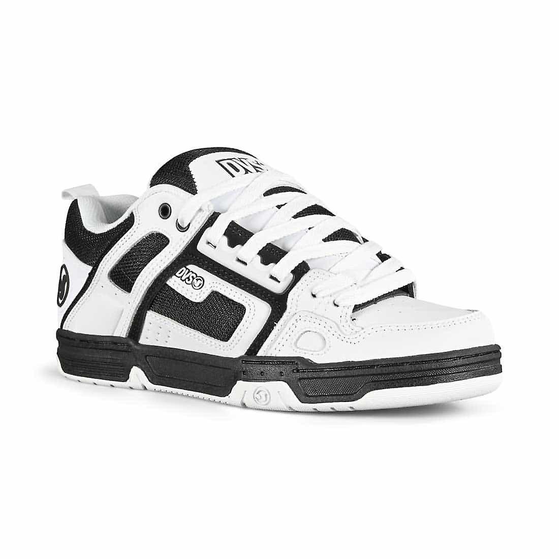 DVS Comanche Skate Shoes - White/Black/White Leather UK 8 / EU 42.5