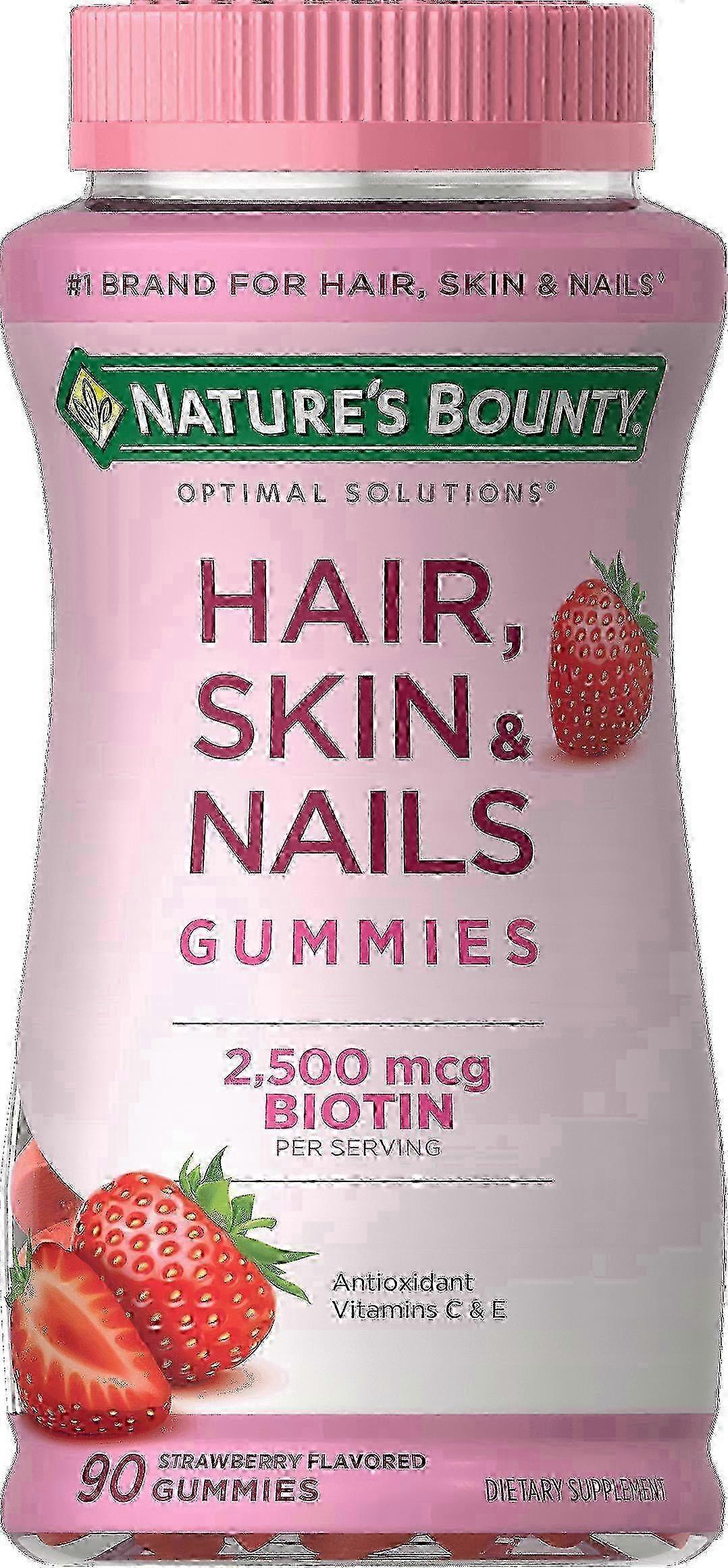 Natures Bounty Nature's bounty optimal solutions hair, skin, & nails, gummies, strawberry, 90 ea