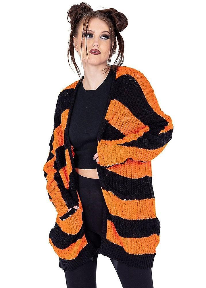 Heartless In A Daze Cardigan orange/black L