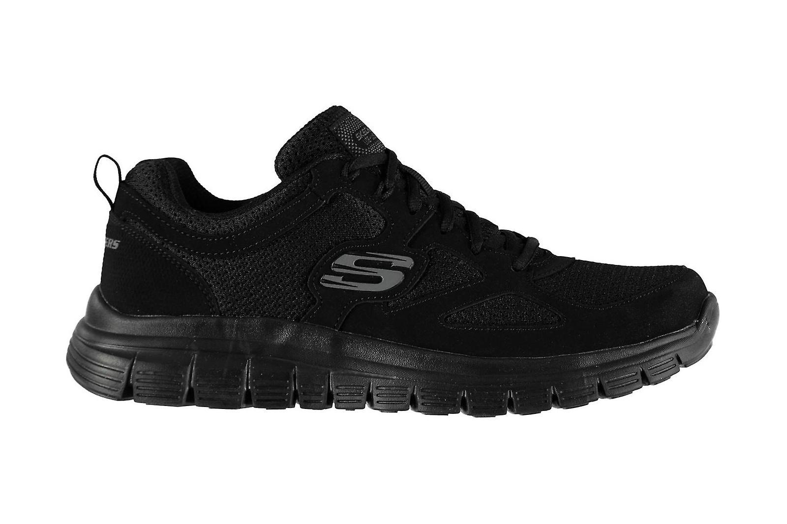 Skechers Flex Burns Agoura Mens Trainers Black UK 9.5