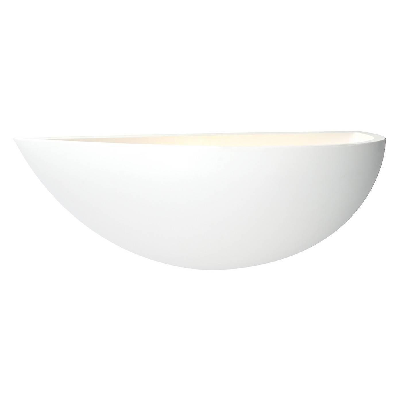 Endon Lighting Mini Crescent 1 Light Indoor Wall Light White Plaster, E27