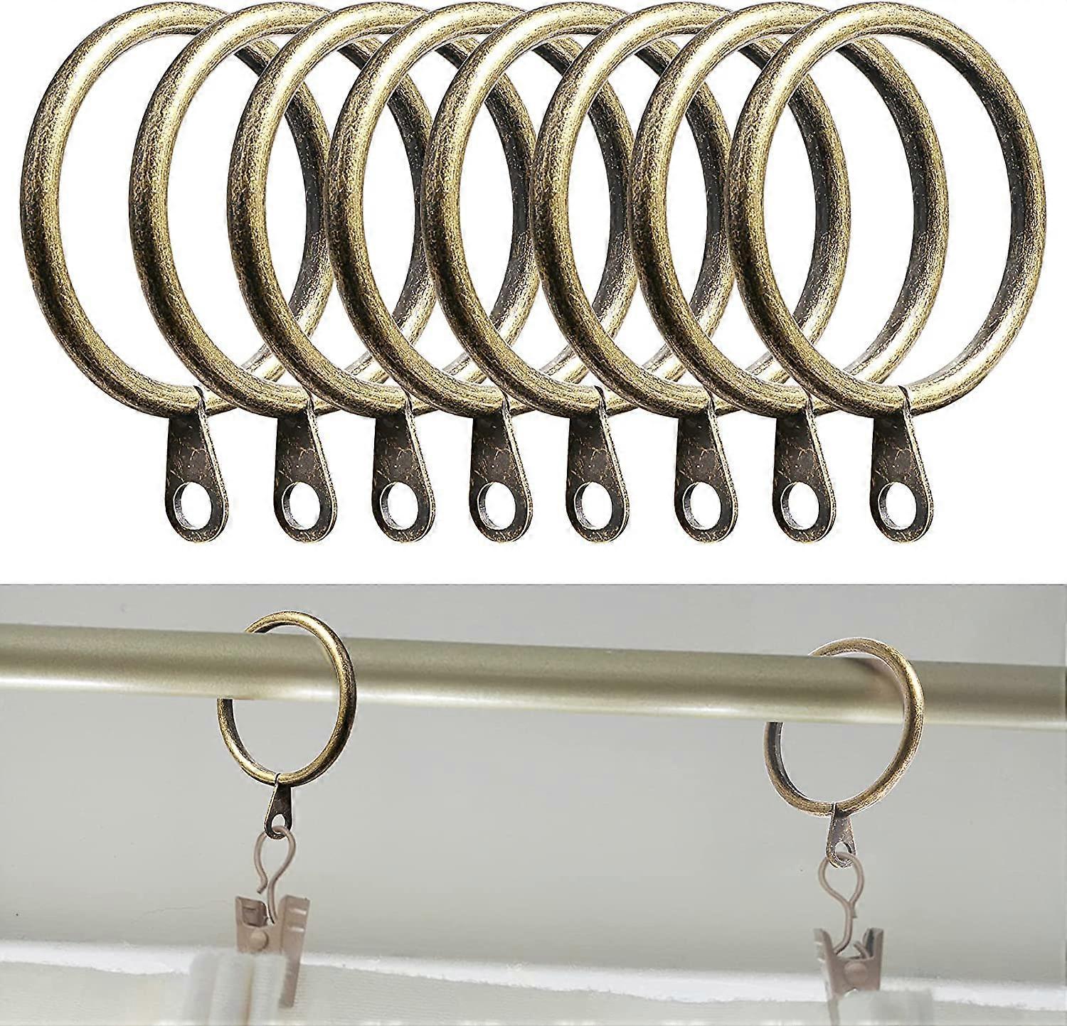 Augro 50 Pack Metal Curtain Rings 38mm Internal Diameter Large Curtain Pole Rings Drape Sliding Eyelet Rings Hanging Rings for Window Rods Shower C...